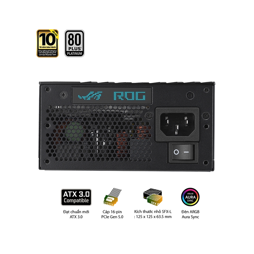 Nguồn Máy Tính Mini SFX-L Asus ROG LOKI 1000P 1000w Platinum ( ATX 3.0 - Pcie 5.0 - Full Modular)