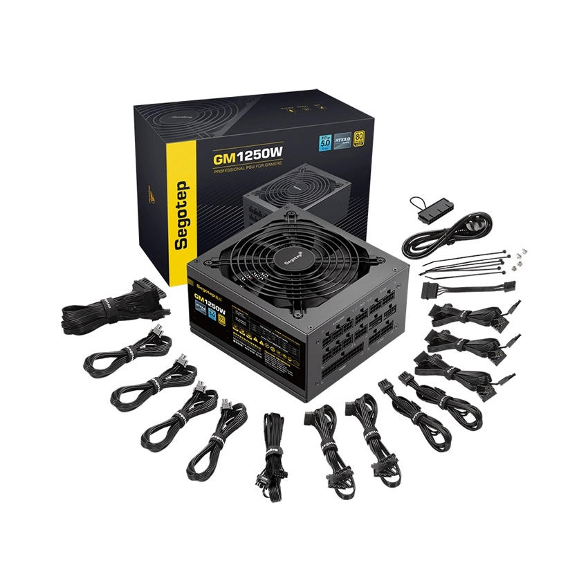 Nguồn SEGOTEP GM1250W Black - 1250W - 80 Plus Gold - Full Modular - ATX3.0+PCIE5.0
