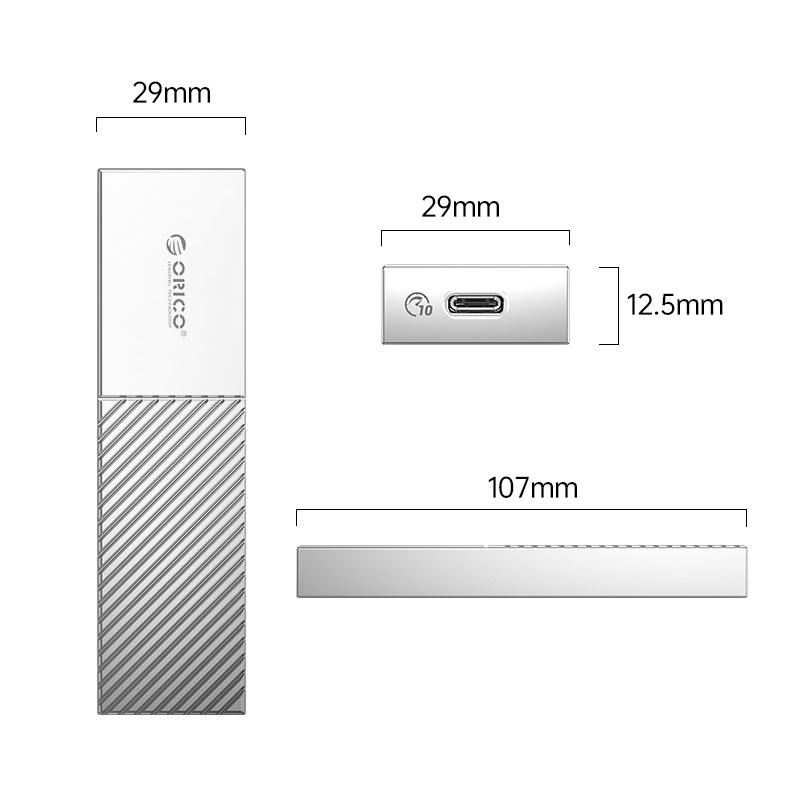 Hộp Đựng Ổ Cứng SSD M206C3-G2-GY M.2 NVME TypeC - Tốc độ 10Gbps.