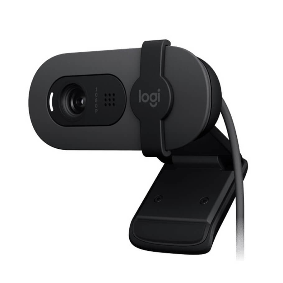 Webcam Logitech Brio 105 FHD (1080p, 30fps, 2MP, Micro Tích Hợp, USB-A, Đen) - 960-001590