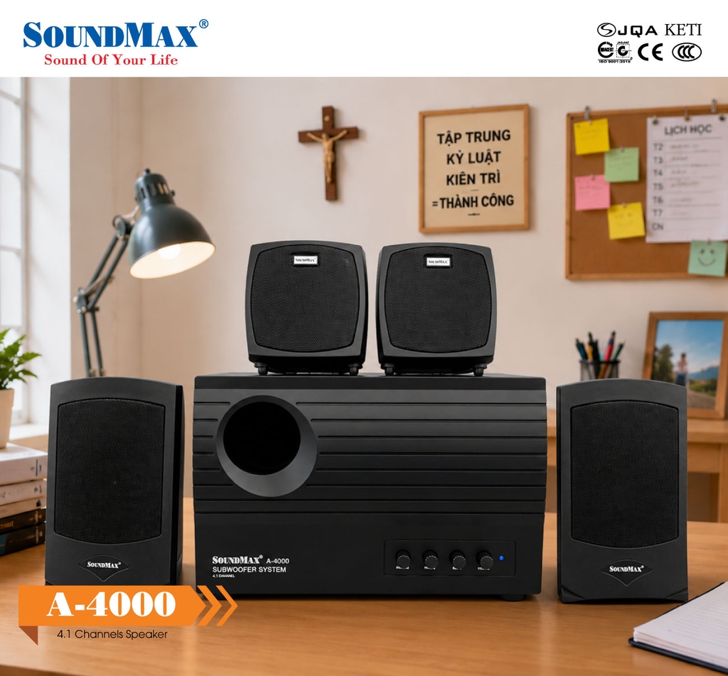 Loa vi tính SoundMax A-4000/4.1 (60W RMS)