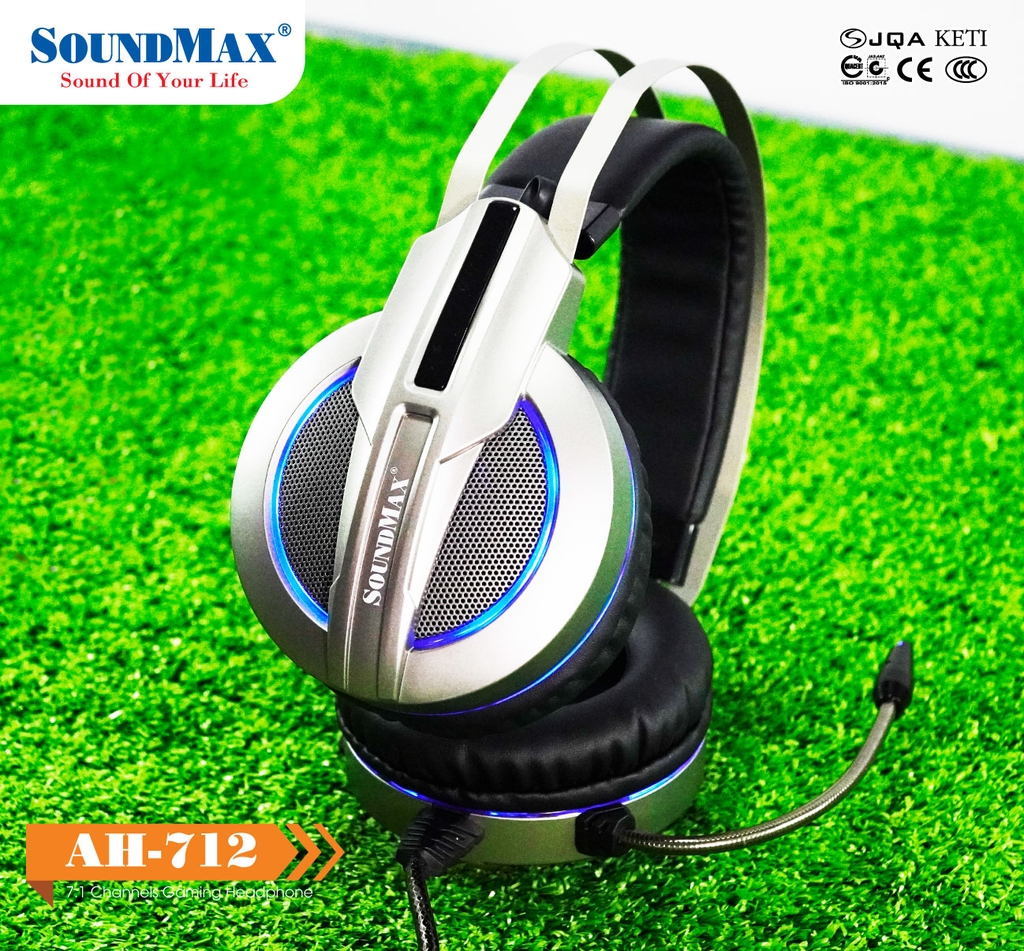Tai nghe Gaming SoundMax AH-712 (Âm thanh vòm giả lập 7.1, USB)