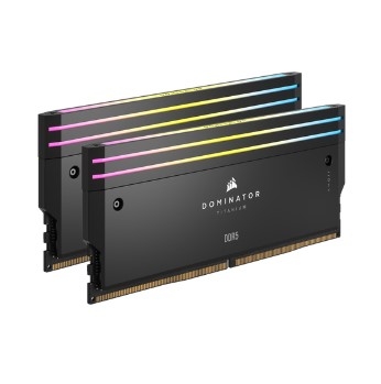 DDR5, 7000MT/s 32GB 2x16GB DIMM, XMP 3.0, DOMINATOR TITANIUM Black/White Heatspreader, RGB LED, 1.45V
