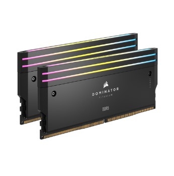 CORSAIR Dominator Titanium RGB 32GB Memory Kit – Black, 32GB (2x16GB) 6600MHz CL32 (CMP32GX5M2X6600C32)