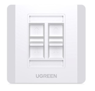 Mặt Wall Plate 1 - 2 - 4 cổng mạng âm tường Ugreen 80180 cao cấp
