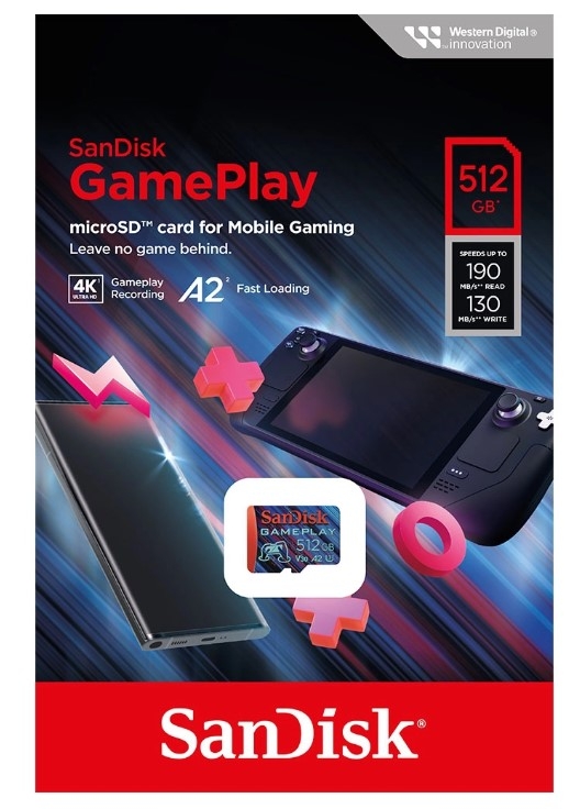 Thẻ Nhớ MicroSDXC SanDisk GamePlay 512GB for Mobile Gaming 190MB/s