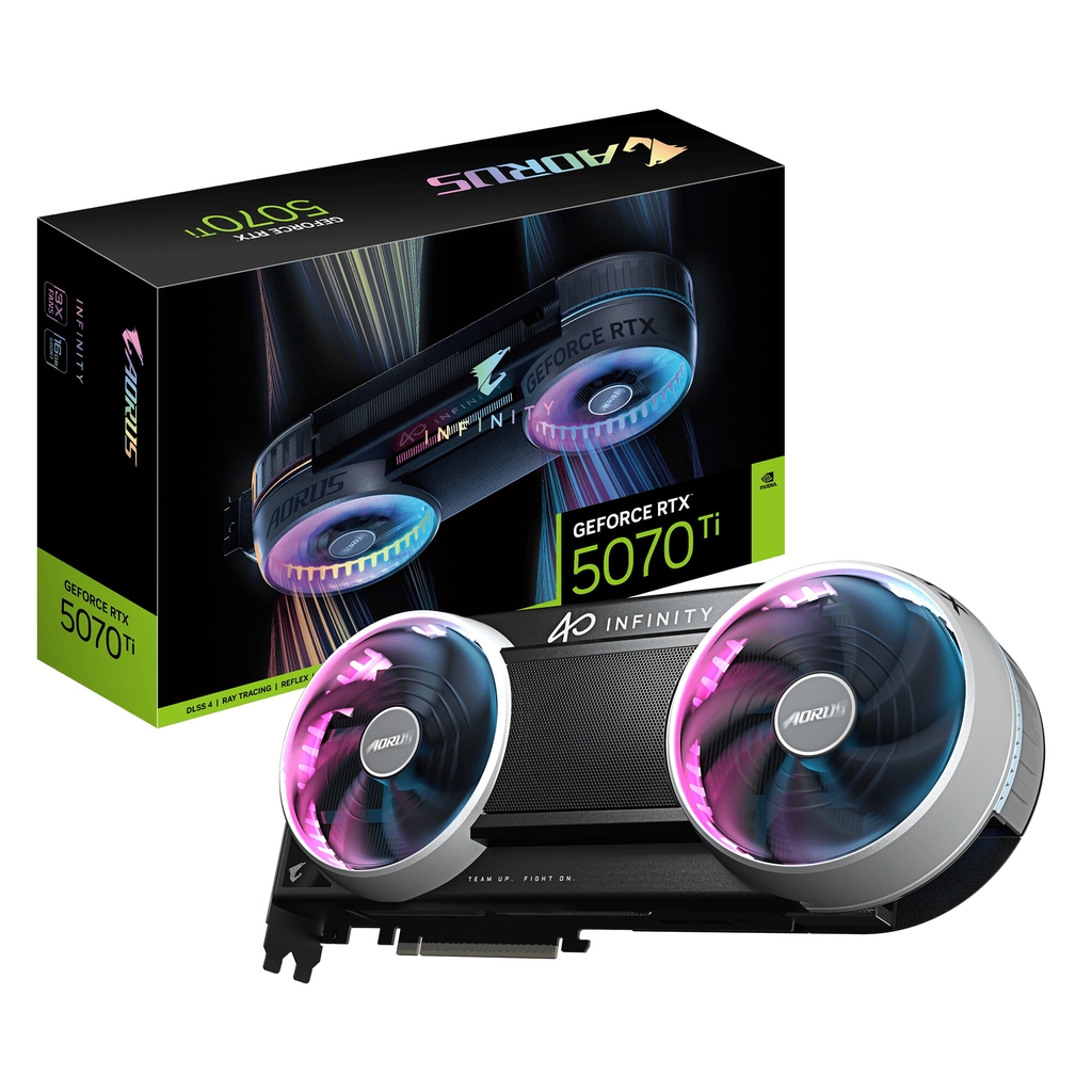 VGA Gigabyte AORUS GeForce RTX 5070 Ti INFINITY 16G (16GB GDDR7, 256-bit, PCIe 5.0) - GV-N507TAORUS IF-16GD