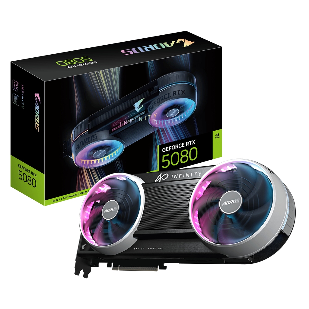 VGA Gigabyte AORUS GeForce RTX 5080 INFINITY 16G (16GB GDDR7, 256-bit, PCIe 5.0) - GV-N5080AORUS IF-16GD