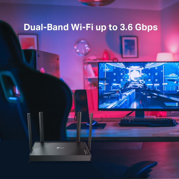 Router Wi-Fi TP-Link Archer BE220 (Wi-Fi 7, BE3600, băng tần kép, 5 cổng Gigabit)