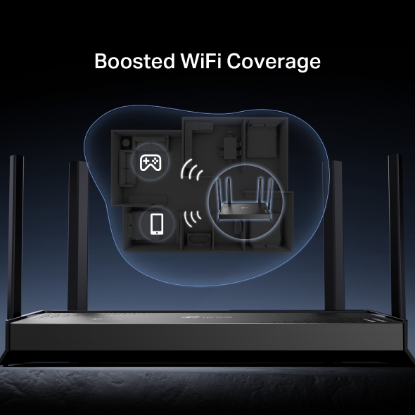 Router Wi-Fi TP-Link Archer BE220 (Wi-Fi 7, BE3600, băng tần kép, 5 cổng Gigabit)