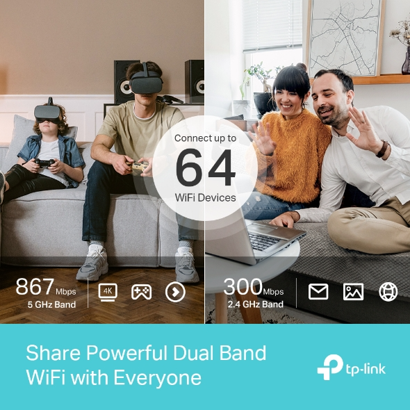 Router 4G Wi-Fi TP-Link Archer MR600 (4G+ Cat6, AC1200, băng tần kép, Nano SIM, 4 cổng Gigabit)