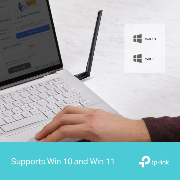 USB Wi-Fi TP-Link Archer TX35U Plus (Wi-Fi 6, AX1800, băng tần kép, 2 ăng-ten, USB 3.0)