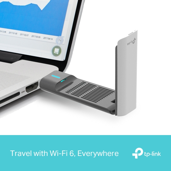 USB Wi-Fi TP-Link Archer TX50UH (Wi-Fi 6, AX3000, băng tần kép, ăng-ten độ lợi cao, USB 3.0)