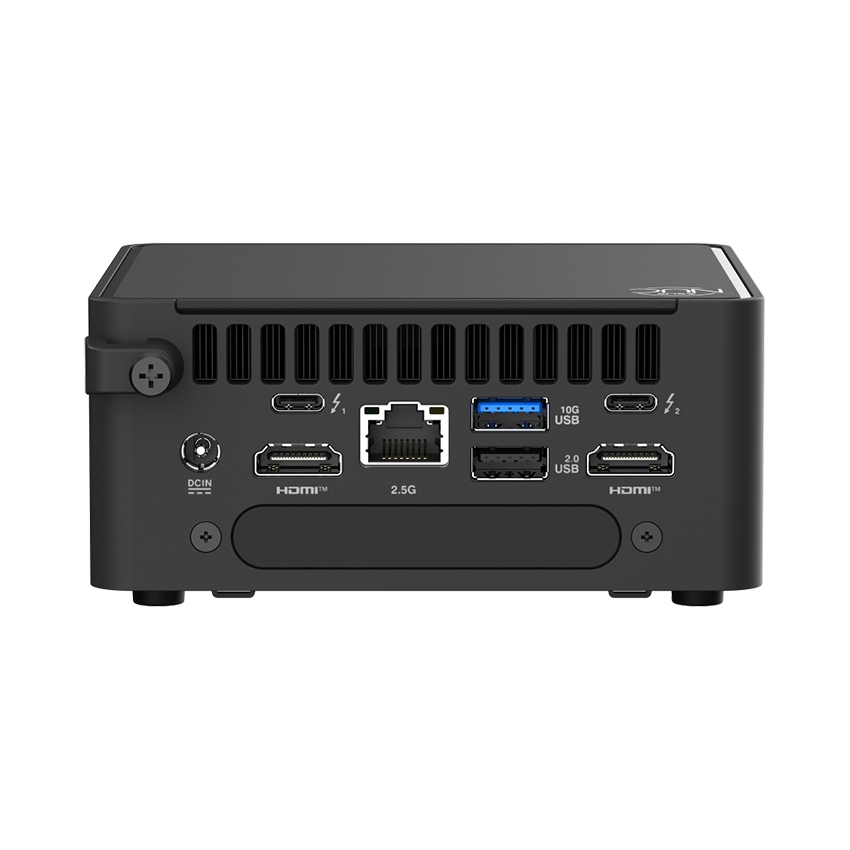 Bộ Mini PC Asus NUC 15 PRO Tall RNUC15CRHU500000I (Intel Core Ultra 5 225H | Intel Arc GPU | 2xDDR5-6400 | 2xNVMe,SATA | 2x HDMI 2.1 | 2x Thunderbolt | VESA MOUNT | Black)