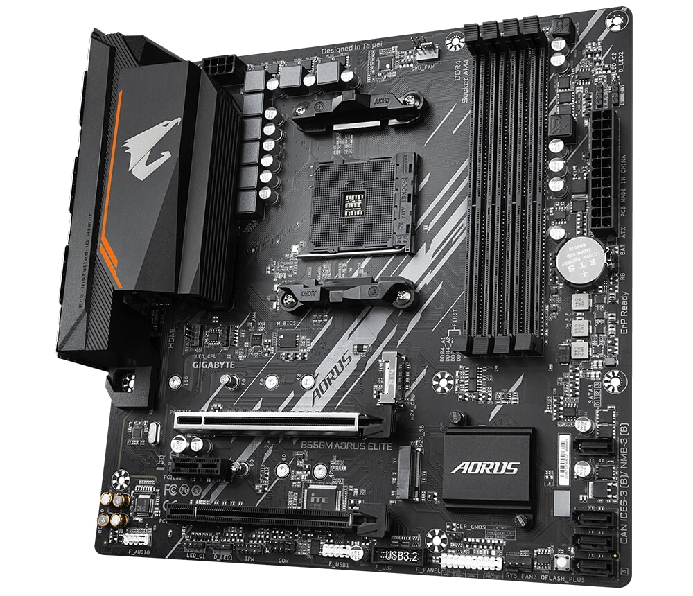Mainboard Gigabyte B550M AORUS ELITE (AMD B550, AM4, DDR4, Micro ATX)
