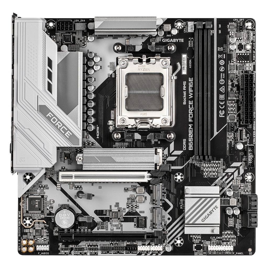 Mainboard Gigabyte B650EM FORCE WIFI6E (AMD B650, AM5, DDR5, Wi-Fi 6E, Micro ATX)