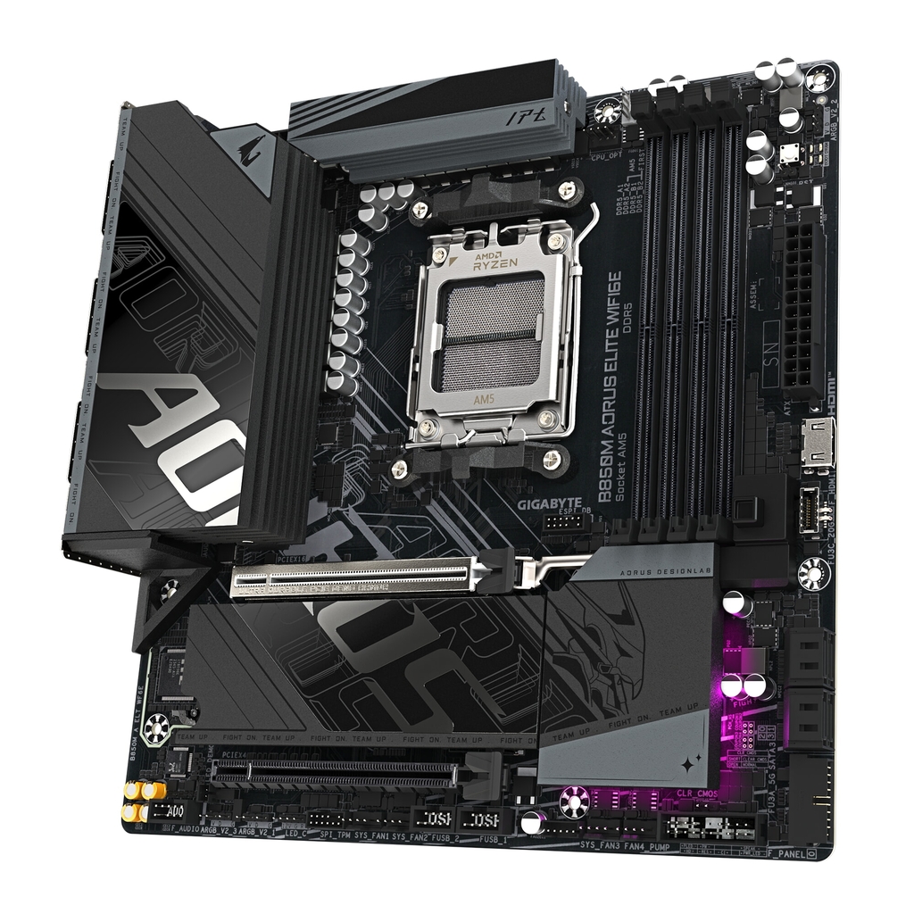 Mainboard Gigabyte B850M AORUS ELITE WIFI6E (AMD B850, AM5, DDR5, Micro ATX, Wi-Fi 6E)