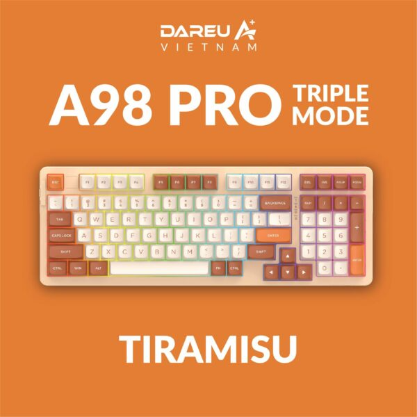 Bàn phím cơ gaming Dareu A98 PRO (Bluetooth 5.0 / Wireless 2.4Ghz / Hotswap / DAREU Dream Switch)