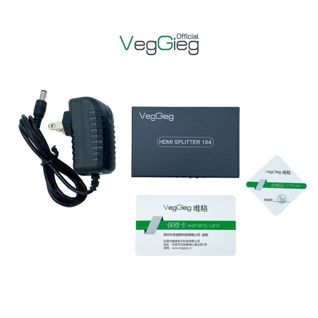 Bộ chia HDMI VegGieg V-HD07 (1 vào, 4 ra, 4K × 2K, hỗ trợ 3D)