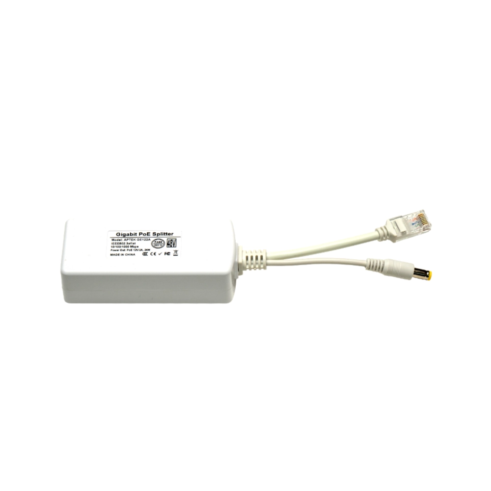 PoE Splitter APTEK GE122A Gigabit 48V sang 12V/2A