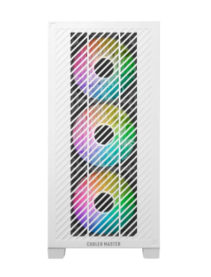 Case CoolerMaster Elite 301 White (Mini Tower, Sẵn 3 fan ARGB, Type C, E301-KGNN-S00)