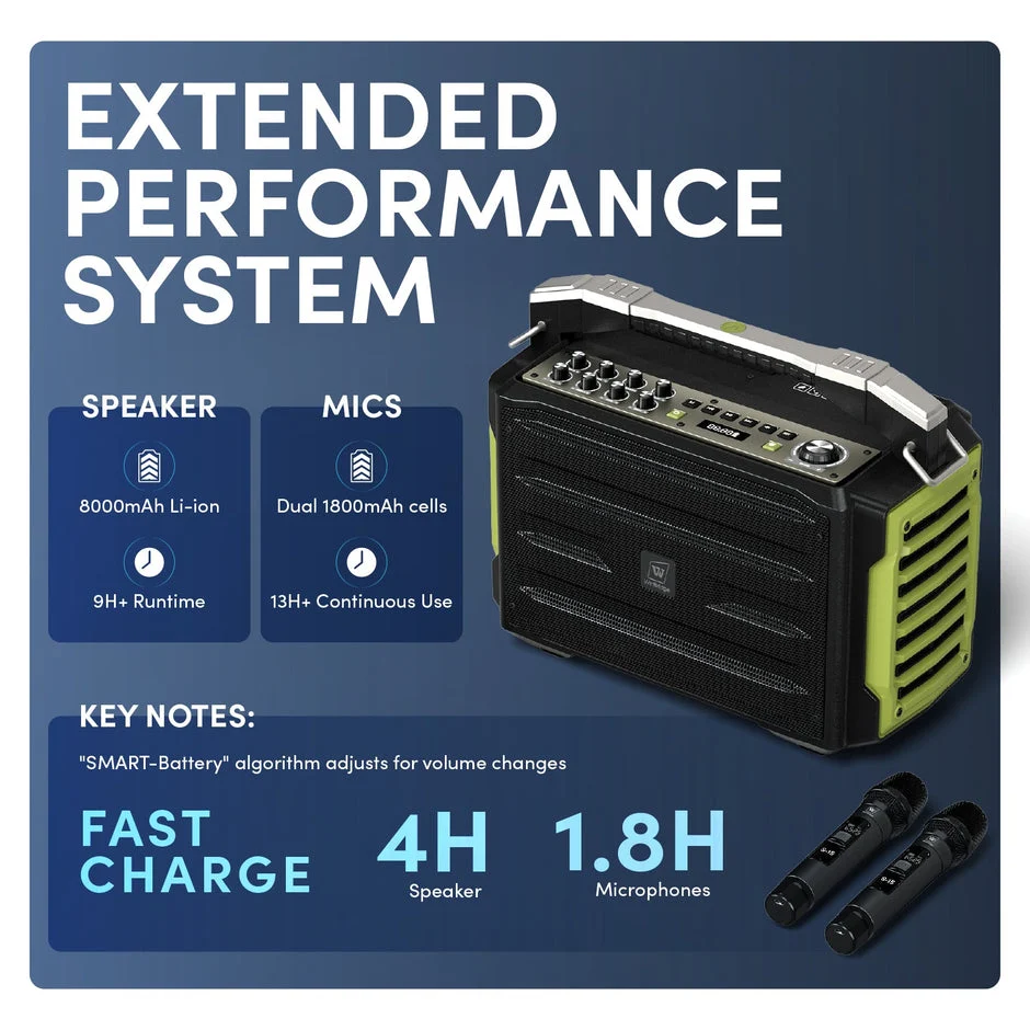 Loa kéo WinBridge K600 (200W, UHF Wireless, Bluetooth, pin 8000mAh)