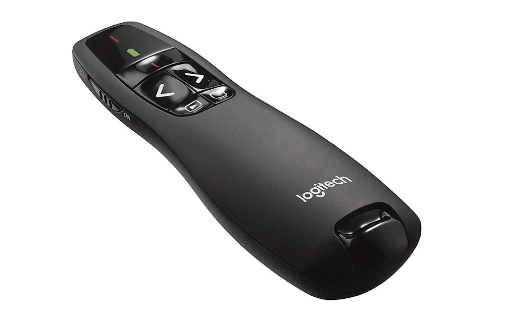 Bút Trình Chiếu Logitech Presenter Cordless R400 Đen & 910-001361