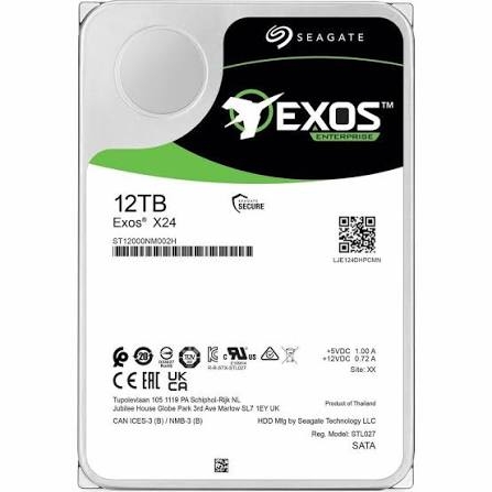 Seagate Exos X24 ST12000NM002H (12TB HDD, 3.5 inch, SATA 6Gb/s, 7200rpm, 512MB)