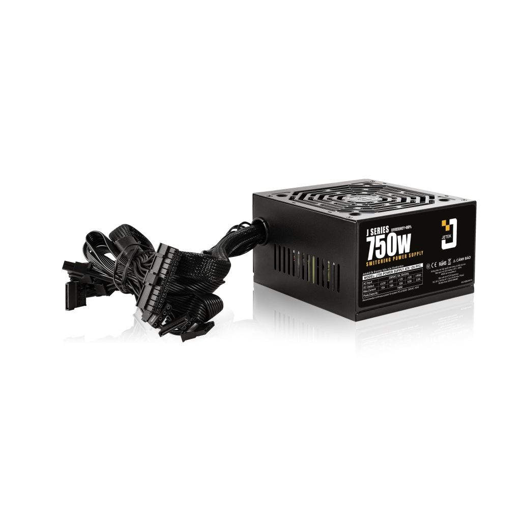 Nguồn PC Jetek J750 (750W, ATX, 80%)