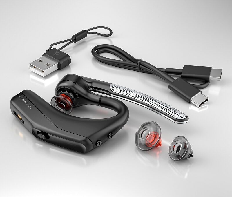 Tai nghe không dây mono Poly Voyager Legend 30 AV4P5AA (Bluetooth 5.4, mic khử ồn, WindSmart)