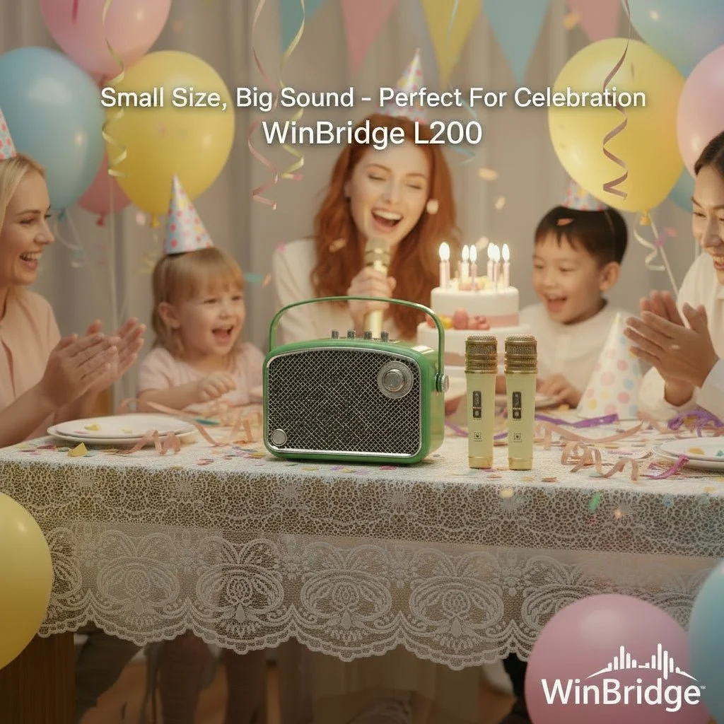 Loa Karaoke Di Động WinBridge L200 (70W, 2 micro UHF, Bluetooth, pin 4000mAh)