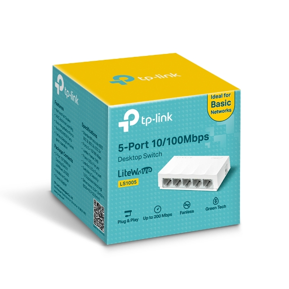 Switch TP-Link LS1005 (5 cổng 10/100Mbps, vỏ nhựa, không quạt)
