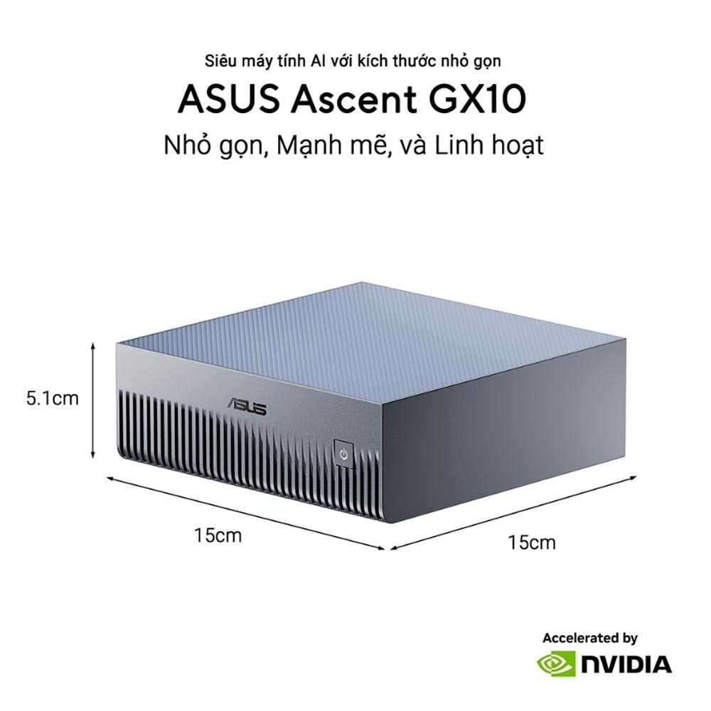 Máy Bộ AIPC ASUS Ascent GX10-GG0036BN (NVIDIA GB10, 128GB, 4TB, xám)