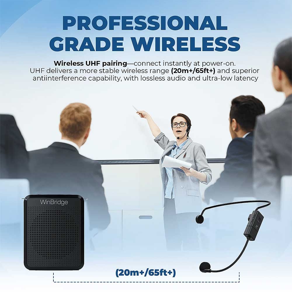 Loa trợ giảng WinBridge WB008U (UHF, 15W, Bluetooth, USB, TF Card, AUX)