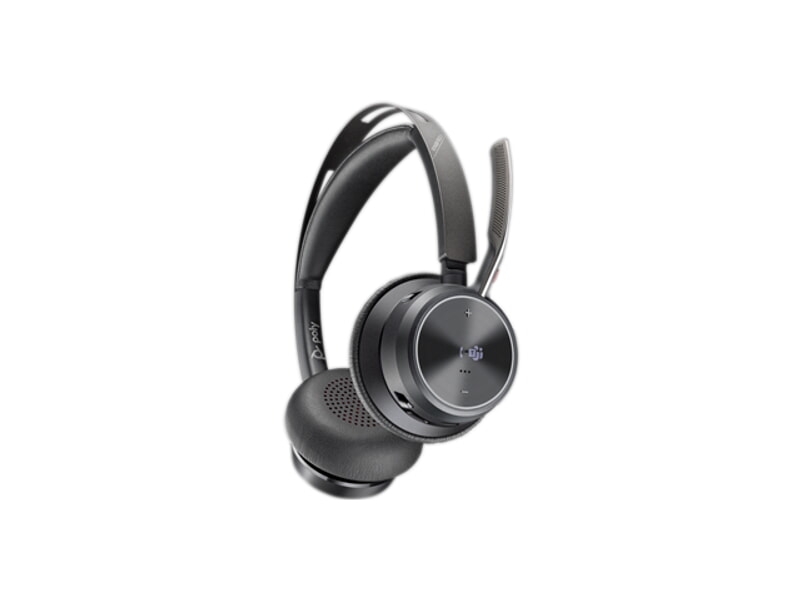 Tai nghe không dây Poly Voyager Focus 2 Microsoft Teams USB-C 9T9J6AA (ANC, mic Acoustic Fence, kèm BT700, adapter USB-C/A và đế sạc)