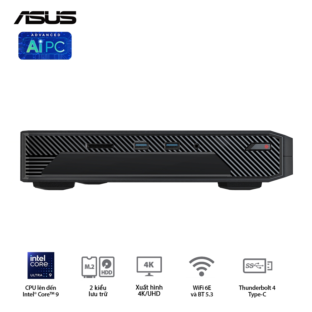 Máy tính Mini PC ASUS NUC 14 Performance RNUC14SRKU910001I (Ultra 9 185H, RTX 4070 8GB)