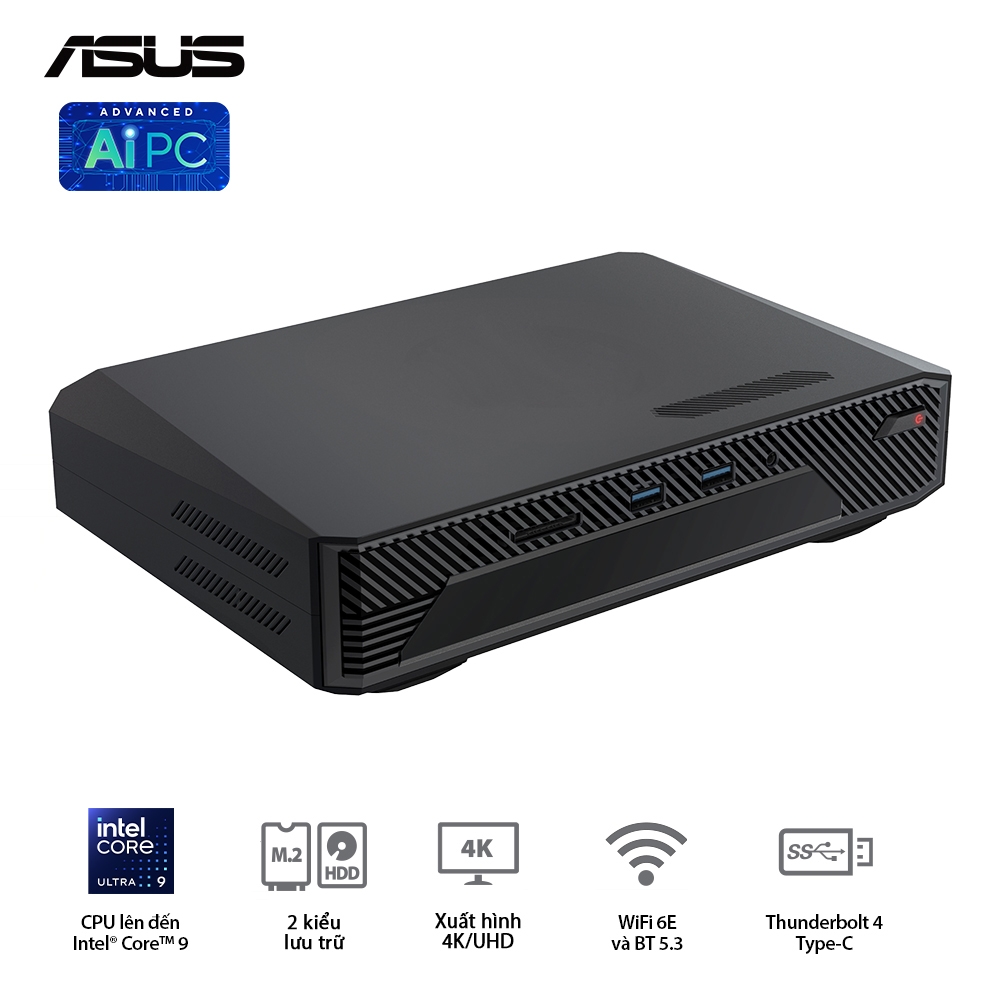 Máy tính Mini PC ASUS NUC 14 Performance RNUC14SRKU910001I (Ultra 9 185H, RTX 4070 8GB)