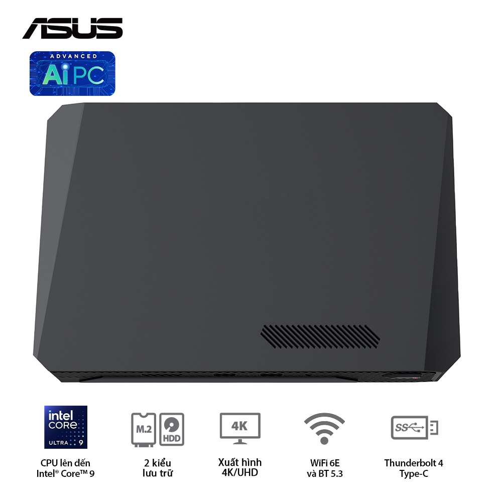 Máy tính Mini PC ASUS NUC 14 Performance RNUC14SRKU910001I (Ultra 9 185H, RTX 4070 8GB)