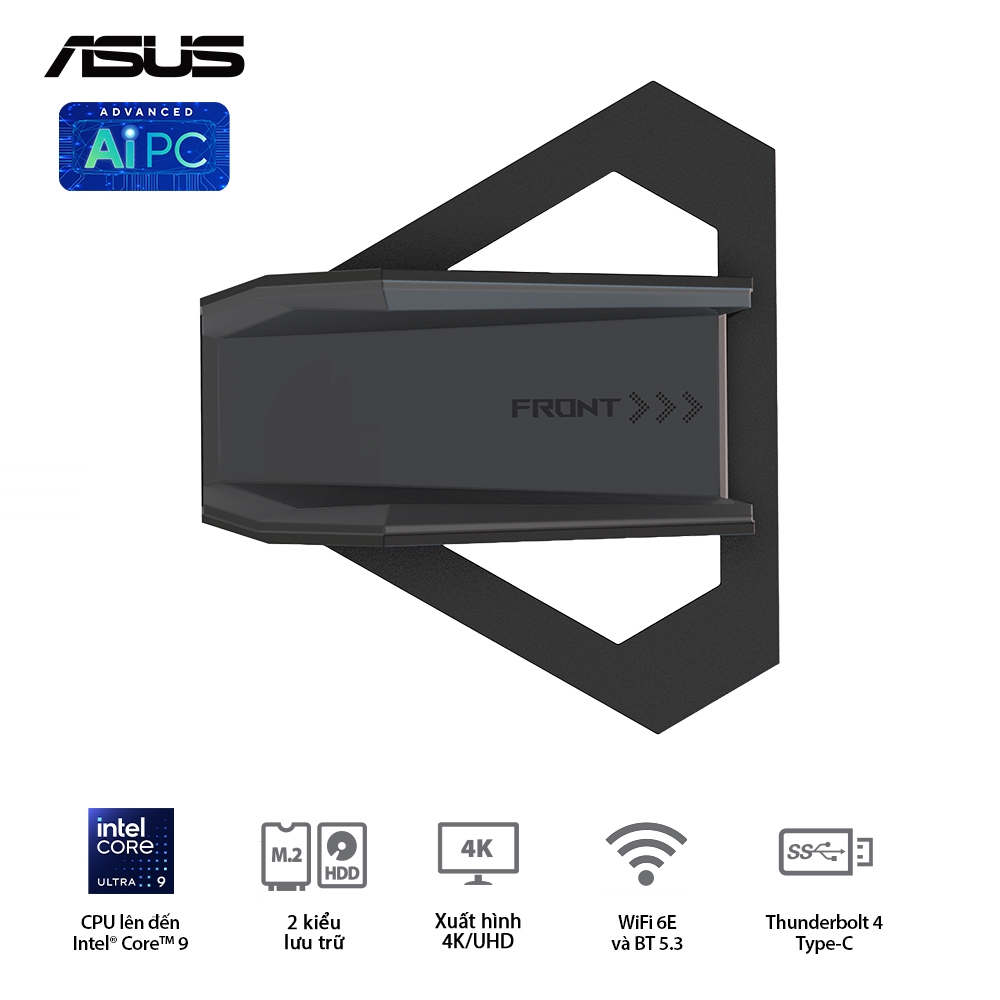 Máy tính Mini PC ASUS NUC 14 Performance RNUC14SRKU910001I (Ultra 9 185H, RTX 4070 8GB)