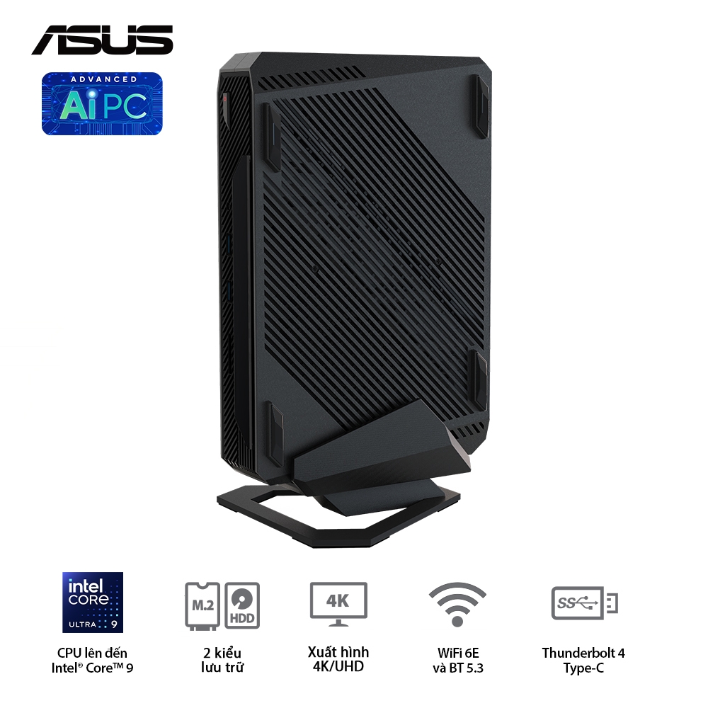 Máy tính Mini PC ASUS NUC 14 Performance RNUC14SRKU910001I (Ultra 9 185H, RTX 4070 8GB)