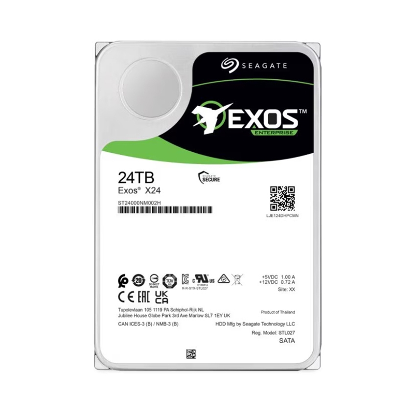 Seagate Exos X24 ST24000NM002H (24TB HDD, 3.5 inch, SATA 6Gb/s, 7200rpm, 512MB)
