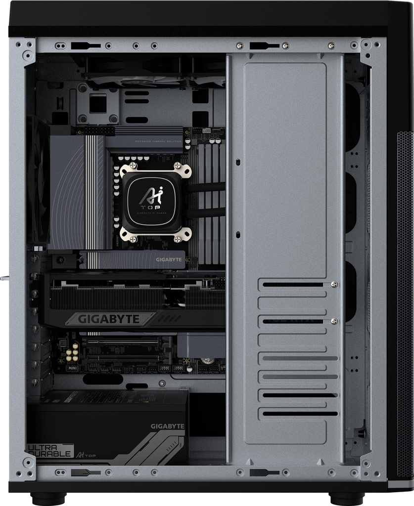 Máy Bộ GIGABYTE AI TOP 100 B850 AT1A9N9-5100 (Ryzen 9 9950X, 128GB, 2TB, RTX 5090, Win 11 Pro, đen)
