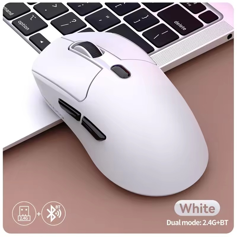 Chuột Không Dây SHIPADOO A7 (6 nút, 3600 DPI, pin sạc 300mAh, đen/trắng/hồng)