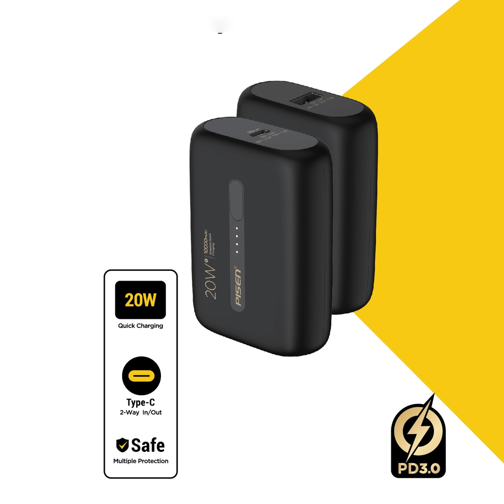 Pin dự phòng sạc nhanh Pisen TS-D304 siêu nhỏ gọn 10000mAh