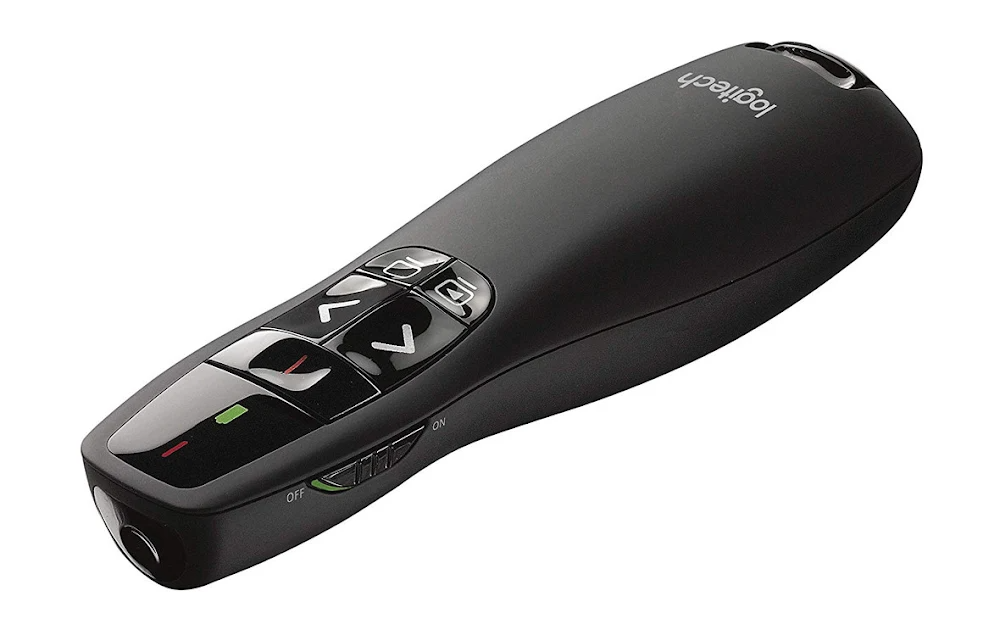 Bút Trình Chiếu Logitech Presenter Cordless R400 Đen & 910-001361