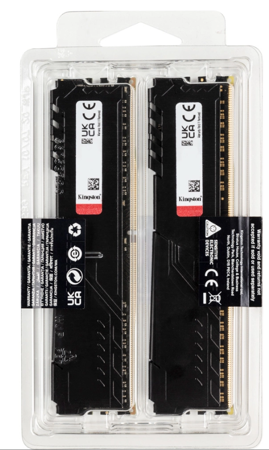 RAM DESKTOP KINGSTON FURY BEAST (KF436C17BBK2/16) 16GB (2X8GB) DDR4 3600MHZ