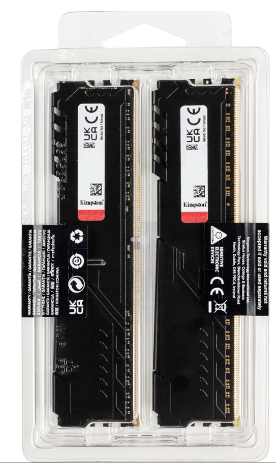 Ram PC Kingston Fury Beast Black 16GB 2666MHz DDR4 (2x8GB) KF426C16BBK2/16