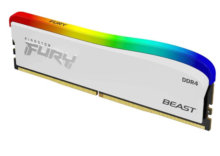 Bộ Nhớ Trong Ram Kingston Fury Beast 8GB 3600 DDR4 RGB White SE (KF36C17BWA/8)