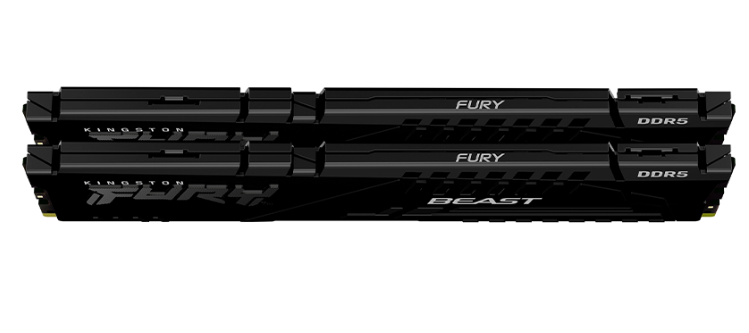 Ram PC Kingston Fury Beast Black 32GB 5200MHz DDR5 (2x16GB) KF552C40BBK2-32