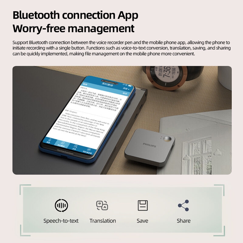 Máy ghi âm VTR 6500 (32GB, MP3, Bluetooth 5.3, 20 giờ, bạc)